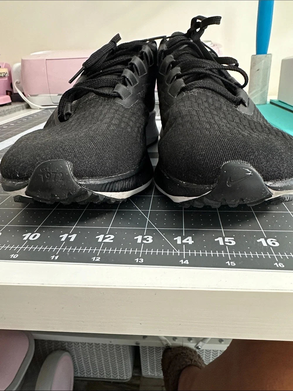 Nike Zoom Pegasus 37 Black and White Casual Running Sneakers-11.5